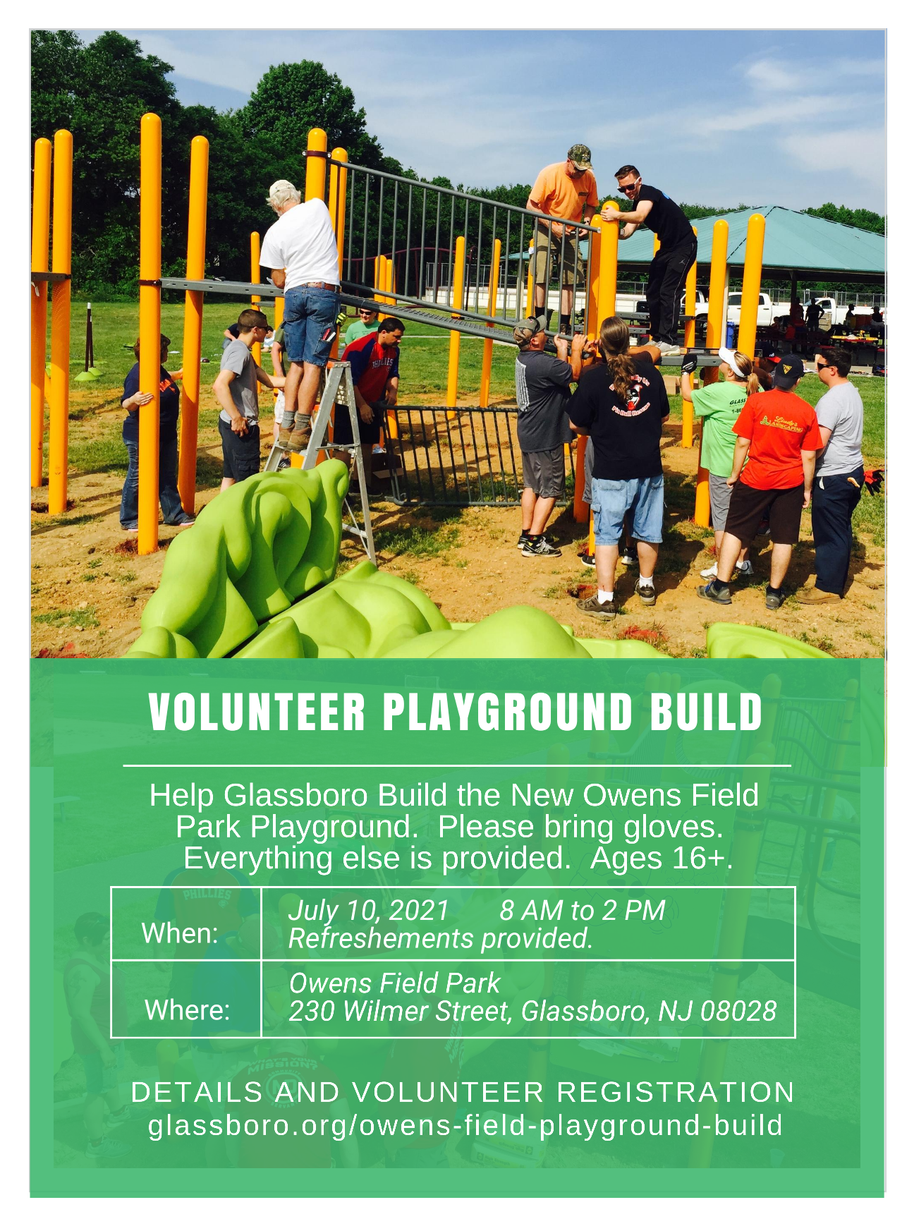 Volunteer For The Glassboro Community Playground Build Nj Heartland