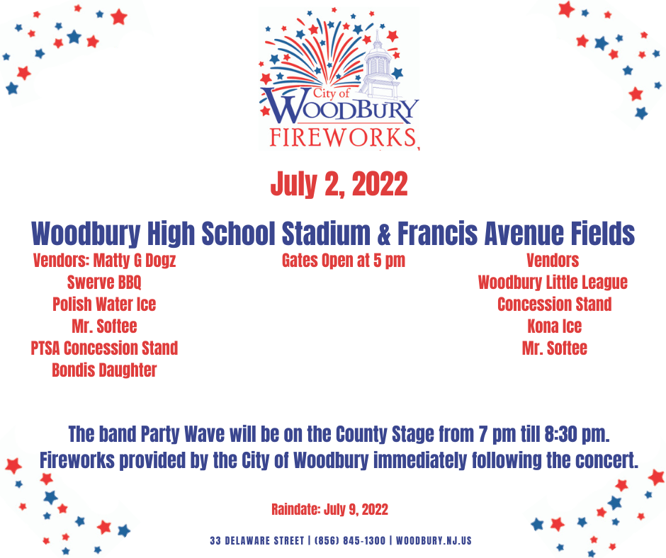 Woodbury Fireworks Celebration 2022 NJ Heartland NJ Heartland