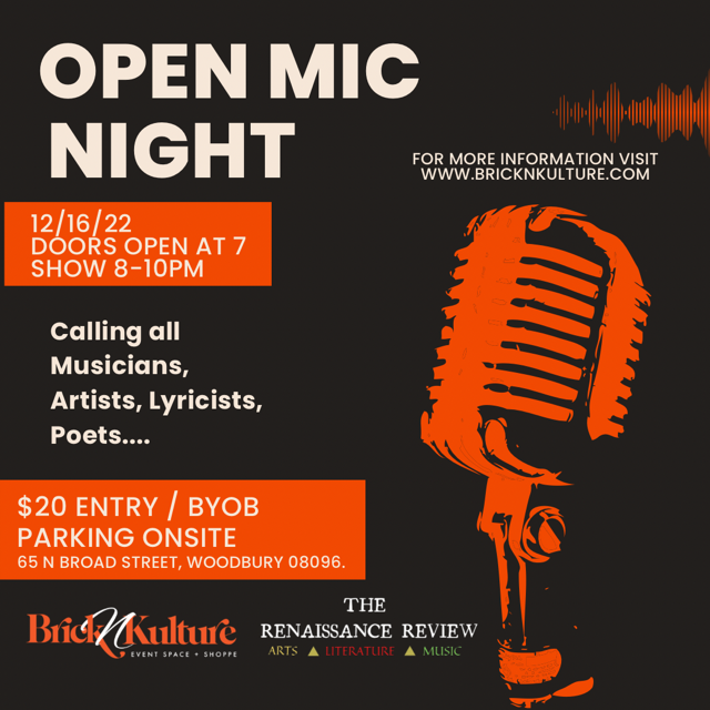 Open Mic Night with The Cultural Collective