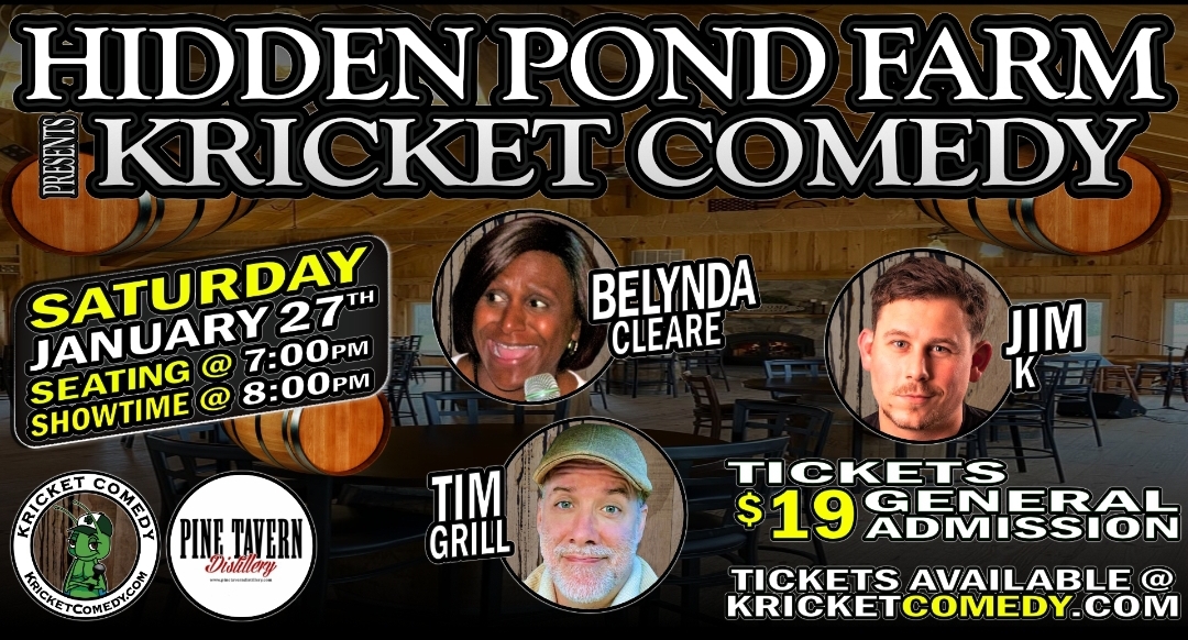 Hidden Pond Farm Presents Kricket Comedy 2024 NJ Heartland NJ Heartland
